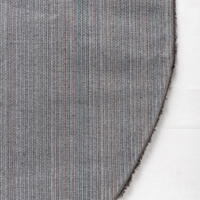 Unique Loom Solid Shag Collection Area Rug (3' 3" x 5' 3" Oval, Graphite Gray)