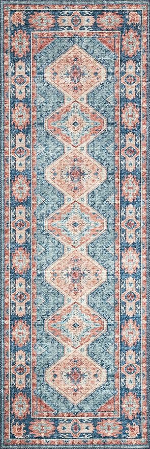Loloi Skye Collection SKY-03 Turquoise/Terracotta 9'-0" x 12'-0" Area Rug