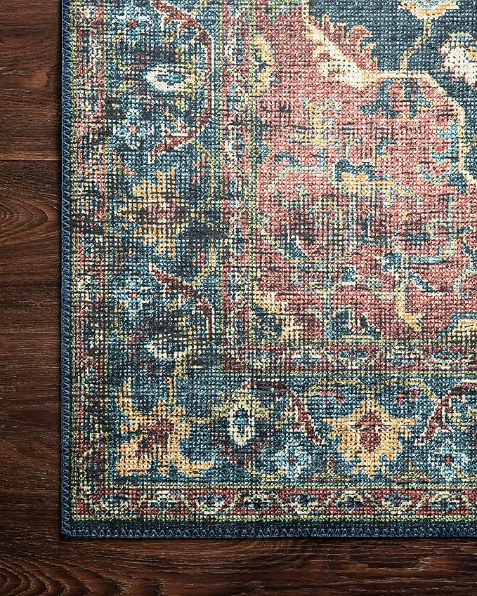 Loloi II Skye Collection SKY-08 Denim/Brick 2'-3" x 3'-9" Accent Rug