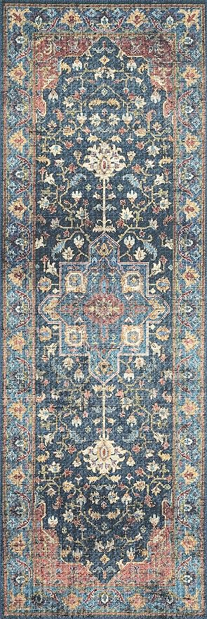 Loloi II Skye Collection SKY-08 Denim/Brick 7'-6" x 9'-6" Area Rug