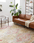 Loloi II Skye Collection SKY-04 Gold/Blush 2'-6" x 7'-6" Runner Rug