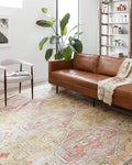 Loloi Skye Collection SKY-04 Gold/Blush 2'-6" x 12'-0" Runner Rug