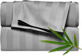 Pure Bamboo Full Sheets, Genuine 100% Organic Viscose Derived from Bamboo Bed Sheet Set, Luxuriously Soft & Cooling, Double Stitching, 2 Year Quality Promise (Full, Jacquard Stone)