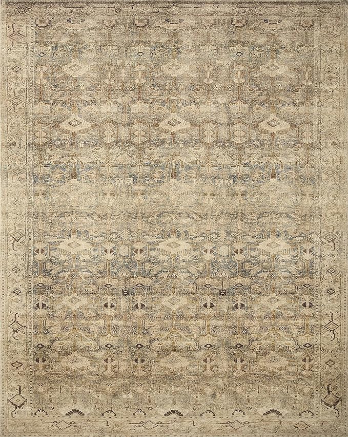 Loloi Margot Collection MAT-04 Antique/Sage 7'-6" x 9'-6" Area Rug feat. CloudPile, No-Shed Easy Clean Large Patterned Area Rug for Living Room, Bedroom, Dining Area