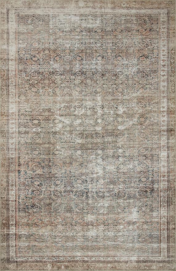 Loloi Chris Loves Julia Jules Collection JUL-09 Ink/Terracotta 2'-0'' x 5'-0'', .13" Pile Height, Accent Rug
