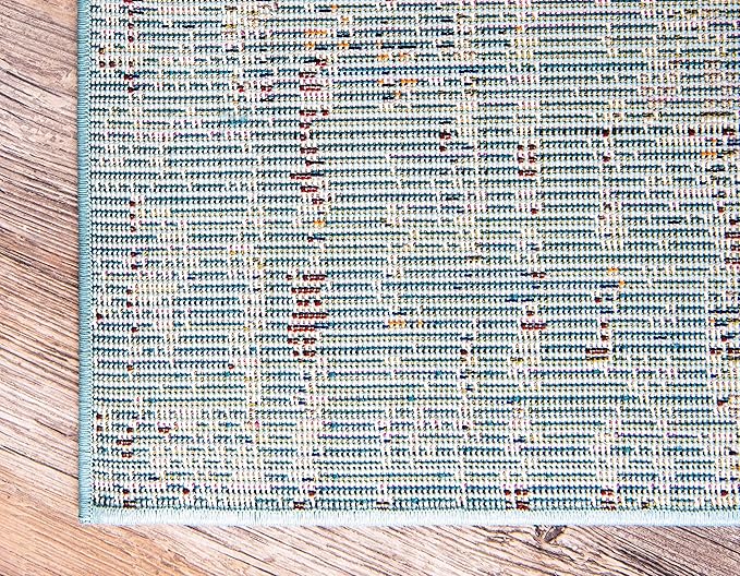 Unique Loom Solid Shag Collection Area Rug (2' 7" x 10' Runner, Deep Aqua Blue)