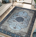 Keen Home Design 4x6 Rug - Machine Washable Area Rug with Non-Slip Backing, Ideal for Living Room, Dining Room, Bedroom - Vintage, Easy Clean, Durable, Low Pile Rug - (4' x 6')