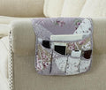 Brilliant Sunshine Lilac Rose Patchwork Couch Armrest 5 Pockets Organizer, Slip Resistant Recliner Armchair Caddy, Washable Remote Controls Holder, Storage for Magazine, Tablet, Phone, iPad, Lilac