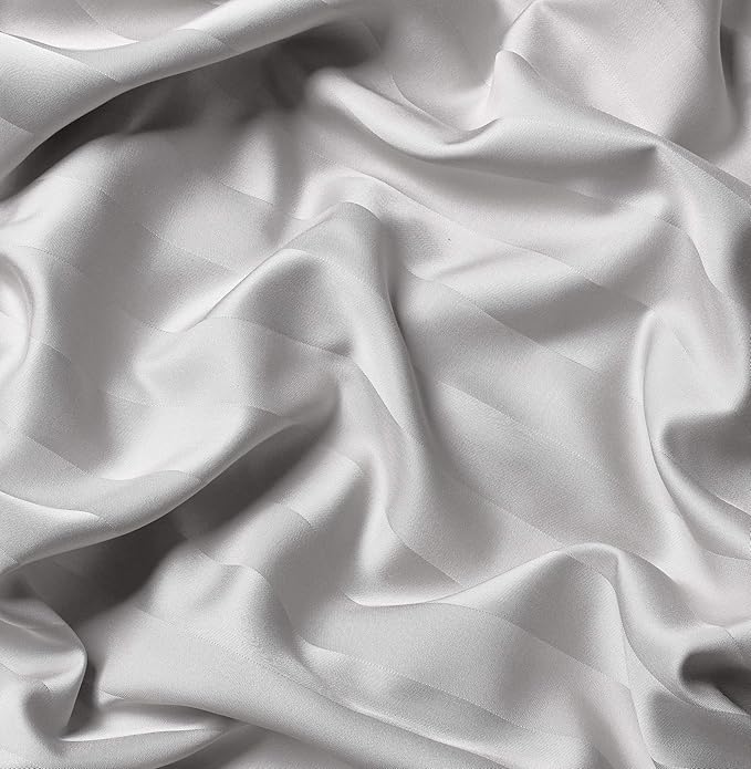Pure Bamboo Twin Sheets, Genuine 100% Organic Viscose Derived from Bamboo Bed Sheet Set, Luxuriously Soft & Cooling, Double Stitching, 2 Year Quality Promise (Twin, Jacquard White)