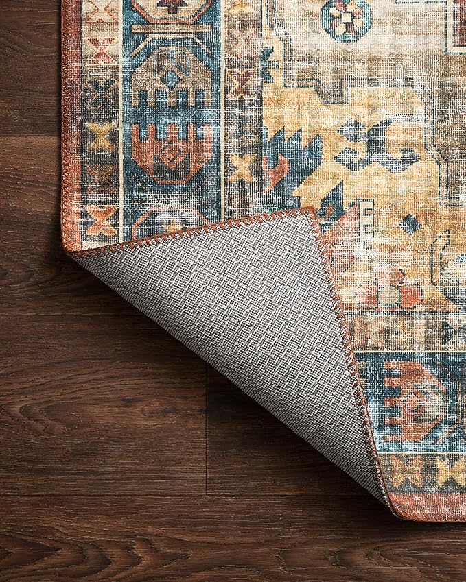 Loloi Skye Collection SKY-11 Rust/Blue 2'-6" x 10'-0" Runner Rug