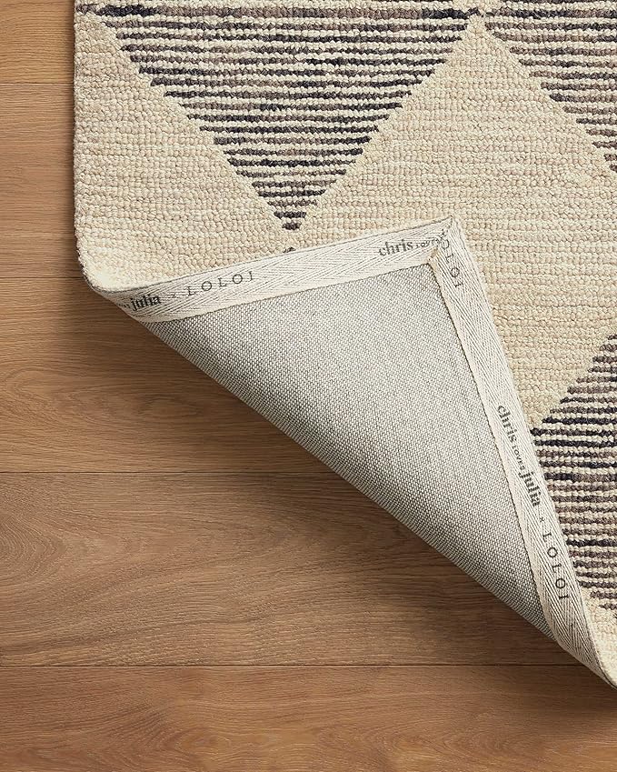 Loloi Chris Loves Julia Francis Collection FRA-01 Beige/Charcoal 5'-0" x 7'-6" Area Rug