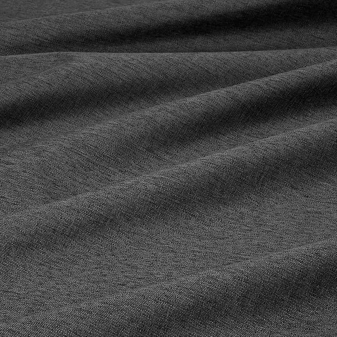 Amazon Basics 100% Blackout Curtains with Grommets, 2 Panels, 52 x 84 Inches, Black