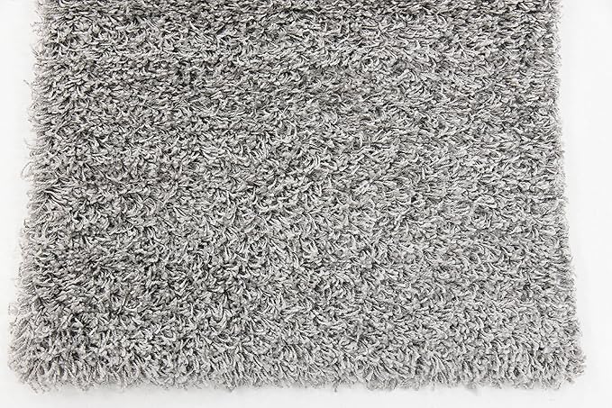 Unique Loom Solid Shag Collection Area Rug (2' x 6' 5" Runner, Cloud Gray)