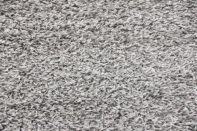 Unique Loom Solid Shag Collection Area Rug (2' x 6' 5" Runner, Cloud Gray)