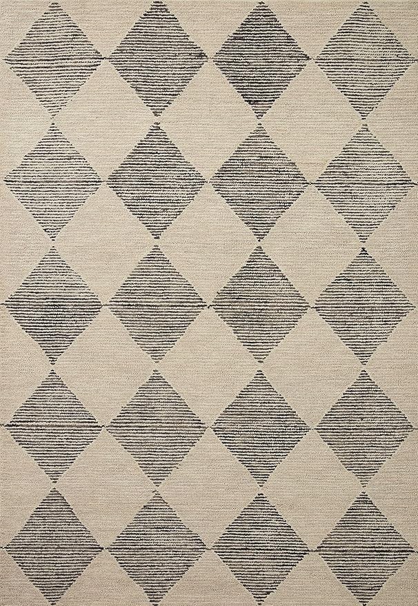 Loloi Chris Loves Julia Francis Collection FRA-01 Beige/Charcoal 5'-0" x 7'-6" Area Rug