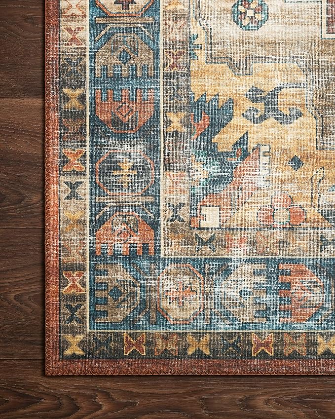 Loloi Skye Collection SKY-11 Rust/Blue 2'-0" x 5'-0" Accent Rug