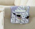 Brilliant Sunshine Rose Violet Patchwork Couch Armrest 5 Pockets Organizer, Slip Resistant Recliner Armchair Caddy, Washable Remote Controls Holder, Storage for Magazine, Tablet, Phone, Rose Violet