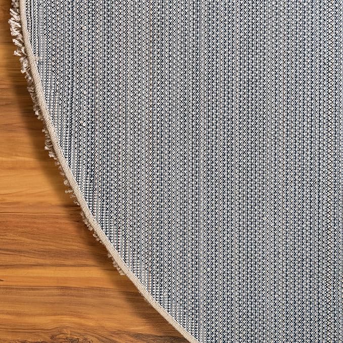 Unique Loom Solid Shag Collection Area Rug (4' 1" Round, Taupe)