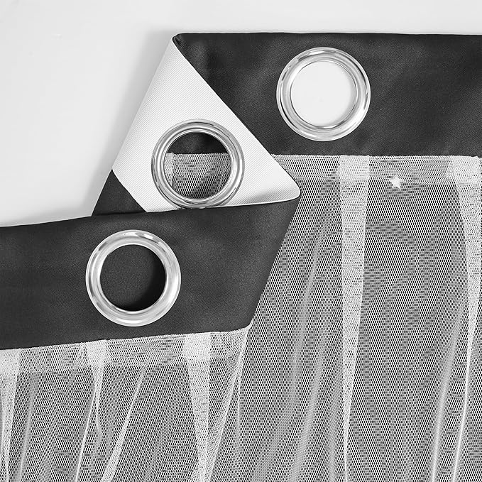 XiDi Curtains for Bedroom Decor, Rainbow Black 52/90/1