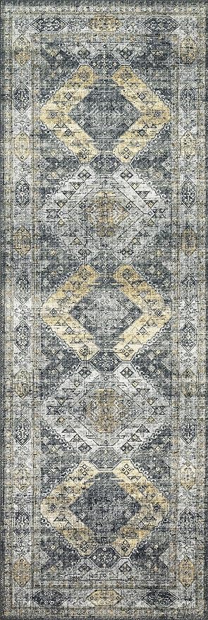 Loloi II Skye Collection SKY-09 Graphite/Silver 2'-6" x 7'-6" Runner Rug