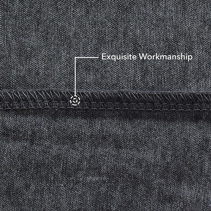 Oubonun 100% Jersey Cotton Body Pillow Cover with Zipper - Luxury Soft Removable Pillow Case - Long Fuzzy - Knitted (Dark Grey, 21"X54")
