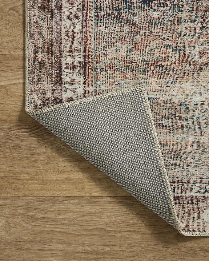 Loloi Chris Loves Julia Jules Collection JUL-09 Ink/Terracotta 2'-3" x 3'-9", .13" Pile Height, Accent Rug