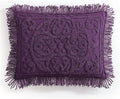 Beatrice Home Fashions Medallion Chenille Bedspread, King Sham, Eggplant
