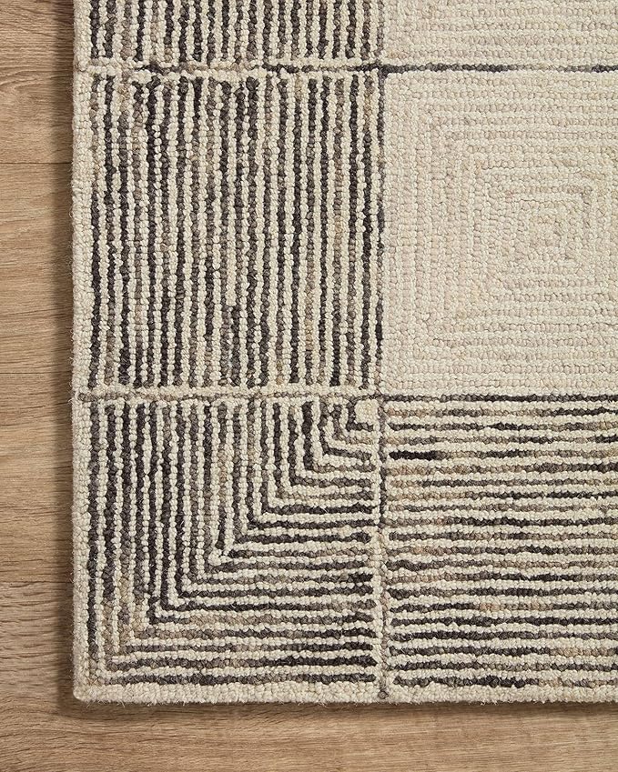 Loloi Chris Loves Julia Francis Collection FRA-02 Cream/Black 2'-6" x 7'-6" Runner Rug