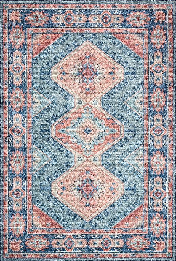 Loloi Skye Collection SKY-03 Turquoise/Terracotta 2'-0" x 5'-0" Accent Rug