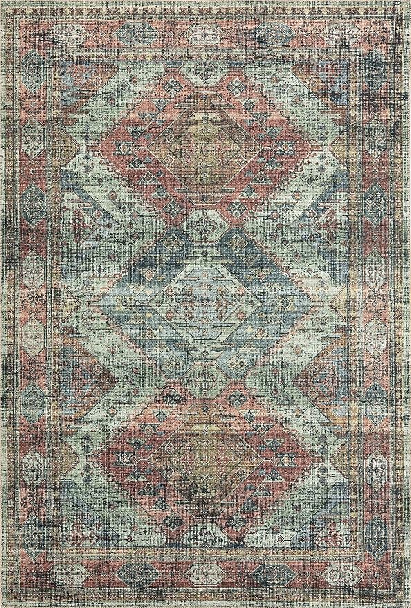 Loloi II Skye Collection SKY-06 Apricot/Mist 5'-0" x 7'-6" Area Rug