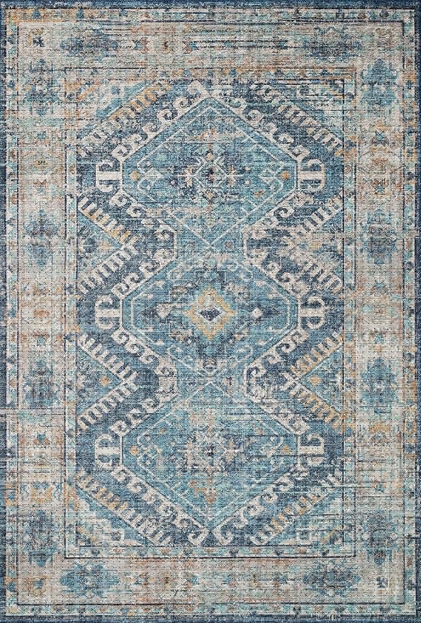 Loloi II Skye Collection SKY-03 Denim/Natural 2'-3" x 3'-9" Accent Rug